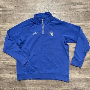 Duke Blue Devils Nike Vault Fleece Quarter Zip Pullover Sweatshirt Retro Men's L